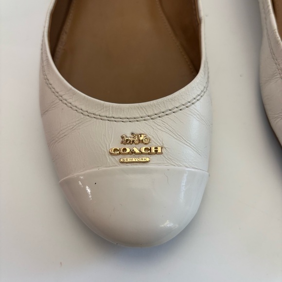 Coach Shoes - COACH Chelsea Leather Ballet Flat Matte Light Pink Cream Shoes Size 9